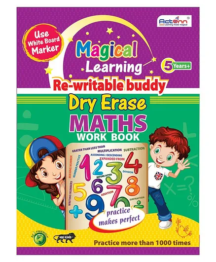 Actonn India Dry Erase Maths Work Book - English