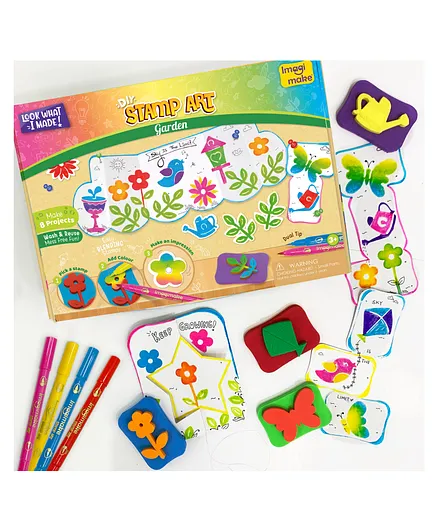 Imagi Make Stamp Art Garden Kit - Multicolour