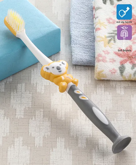Babyhug Ultra Soft Bristles Koala Design Toothbrush - Yellow