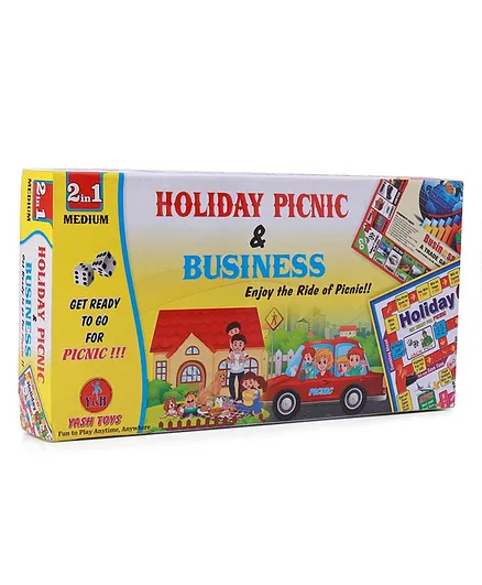 Yash Toys 2 In 1 Picnic And Business Board Game Medium - Multicolor