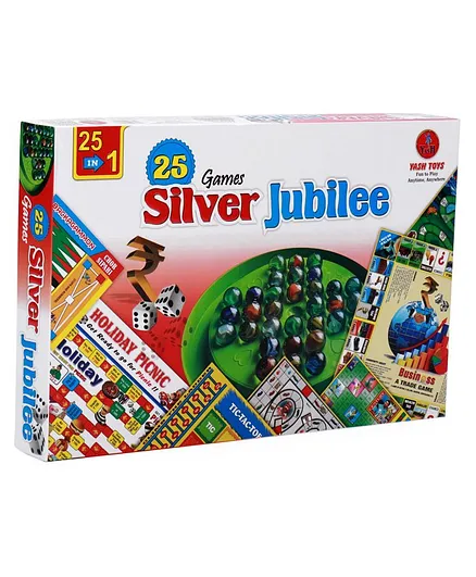 Yash Toys 25 in 1 Silver Jublie Board Game - Multicolor