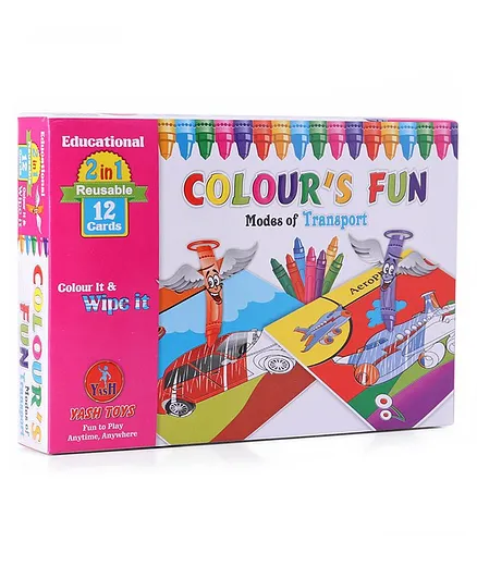 Yash Toys Colour's Fun Modes Of Transport Coloring Kit - Multicolor