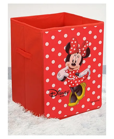Fun Homes Disney Minnie Non Woven Fabric Foldable Storage Box - Red