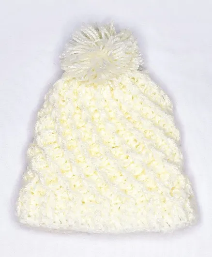 Knits & Knots crochet Solid Color Snow Cap - Circumference 30cm - Cream