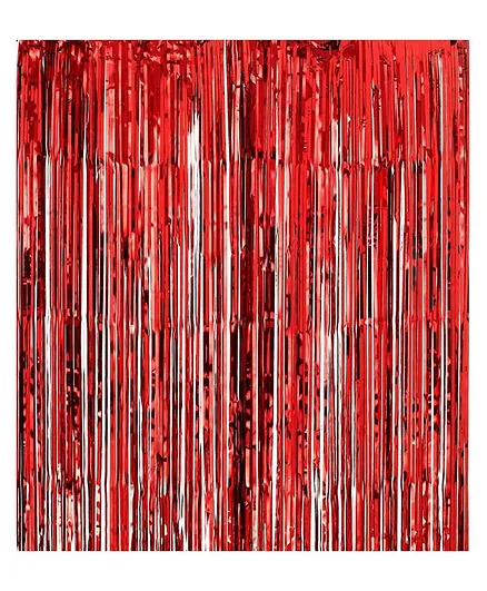 Funcart Tinsel Foil Curtain Red - Height 190 cm