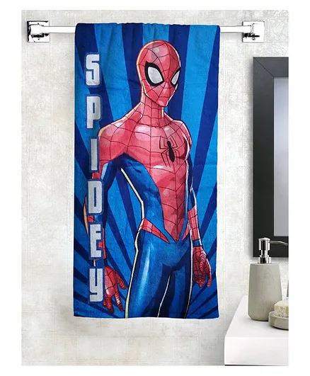 Athom Trendz Marvel Spiderman Bath Towel - Red Blue
