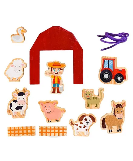 Little Jamun Farm Life Open Ended Free Play Toys - 12 Pieces