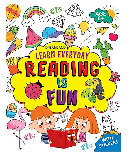 Dreamland Reading is Fun Activity Book with Stickers - Learn Everyday Series For Children