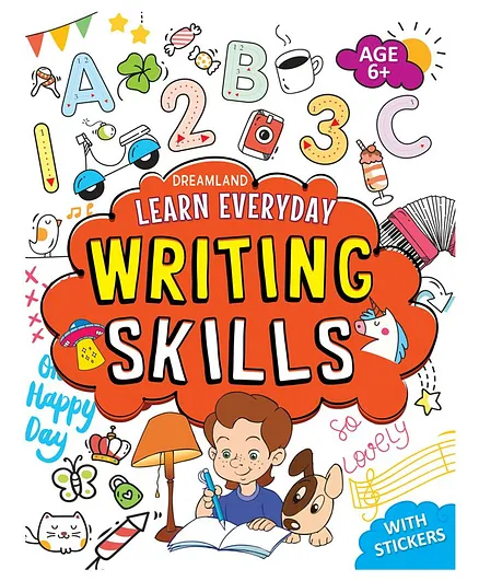 Dreamland Writing Skills Activity Book with Stickers - Learn Everyday Series For Children