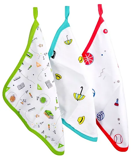 Wonder Wee Baby Wash Clothes Multi Print Pack of 3 - Multicolour
