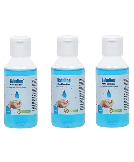 Babuline Hand Sanitizer Gel with Neem & Aloevera Pack of 3 - 100 ml Each