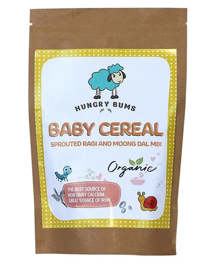 Hungry Bums Sprouted Ragi & Moong Dal Mix Baby Cereal - 300 grams