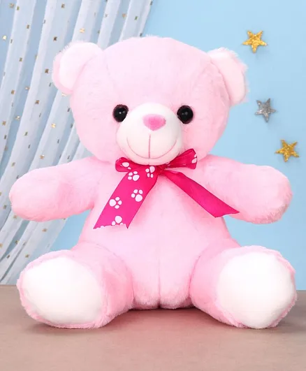 Dimpy Stuff Teddy Bear Soft Toy Pink (Tie Color & Designs may be vary) - Height 22 cm