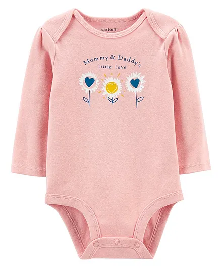 Carter's Mommy & Daddy Long-Sleeve Onesie - Pink