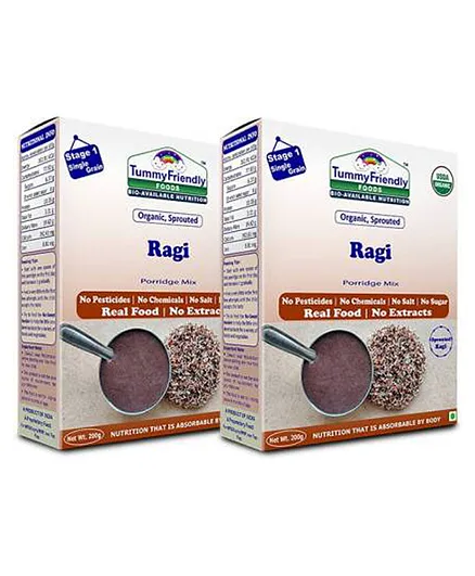 Tummy Friendly Foods Ragi Porridge Mixes Packs Set of 2 - 200 gm Each