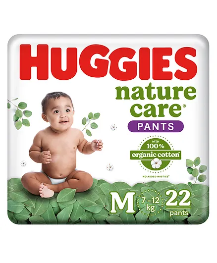 Huggies Premium Nature Care Pants Medium Size Diapers  - 22 Pieces