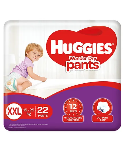 Huggies Wonder Dry Pants XX Large Size Diapers - 22 Pieces