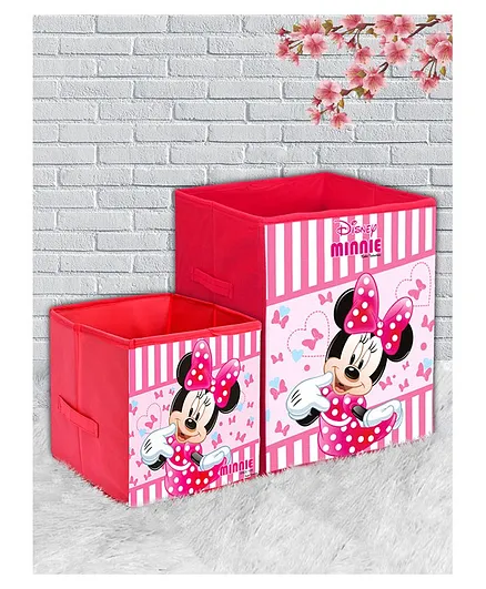 Fun Homes Disney Minnie Mouse Storage Box Pack f 2 - Pink
