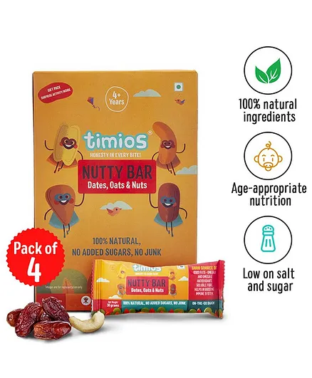 timios Nutritious Berry Bars Pack Of 4 - 30 g Each