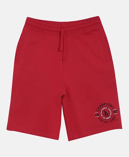 3PIN Champions Print Shorts - Red