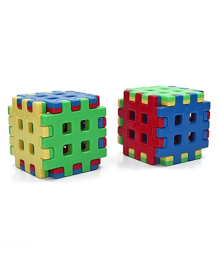 Seekho Waffle Blox Blocks Toy Multicolor - 12 Pieces