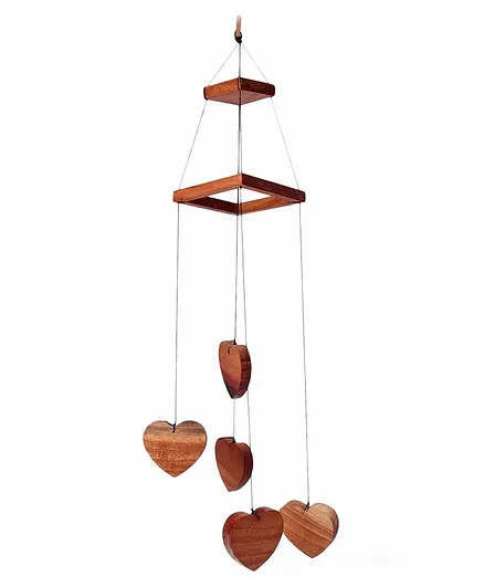 Woods for Dudes Heart Crib & Stroller Hanging Toy - Brown