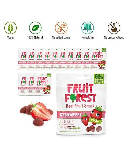 Fruit Forest Strawberry Gummy Pack of 14 - 30 gm each