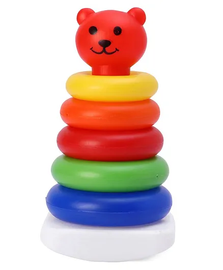 Ratnas Teddy 5 Rings Stacking toy - Multicolor