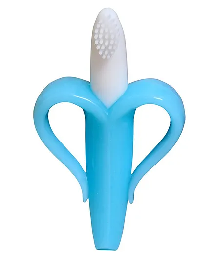 Mastela Silicone Banana Shaped Teething Toothbrush - Blue