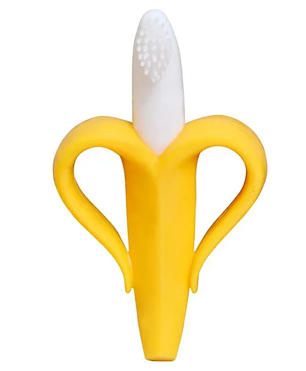 Mastela Silicone Banana Shaped Teething Toothbrush - Yellow
