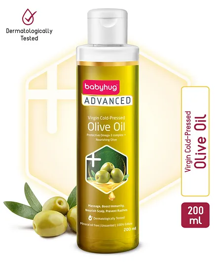 Babyhug Advanced Cold Pressed Extra Virgin Olive Oil - 200 ml