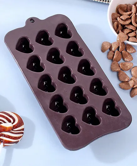 Silicone Heart Shaped Chocolate Mould (Colour May Vary)