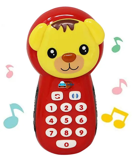 FunBlast Cartoon Musical Mobile Phone Toy - Red