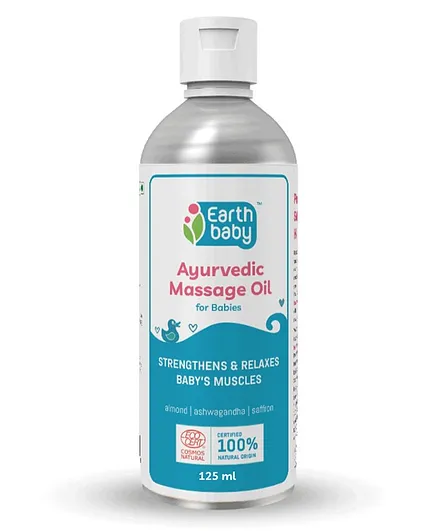 earthBaby Ayurvedic Baby Massage Oil, Certified 100% Natural origin - 100 ml