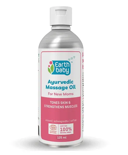 earthBaby Ayurvedic Massage Oil for Moms, Certified 100% Natural origin - 100 ml