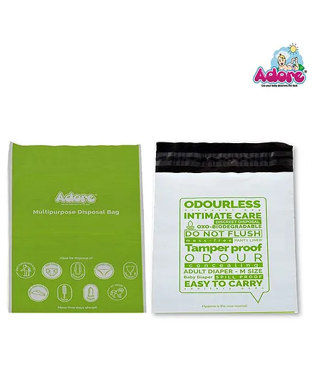 Adore Oxo-biodegradable Diaper Disposable Bags - Pack of 50 Bags