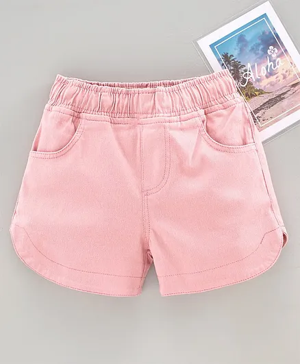Kiddopanti One Colour Hot Shorts - Baby Pink