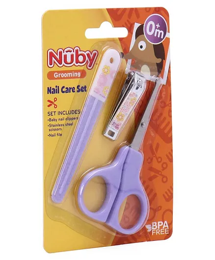 Nuby Baby Nail Care Set of 3 - Purple