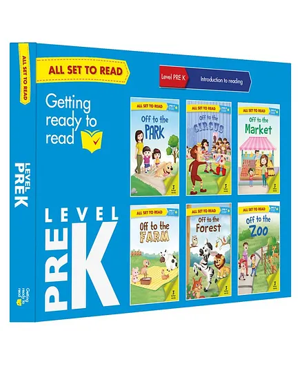 All Set to Read Level Pre-K Introduction to Reading Set of 6 Books - English