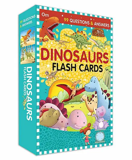 Flash card 99 Question & Answers Dinosaurs Flash Cards - English
