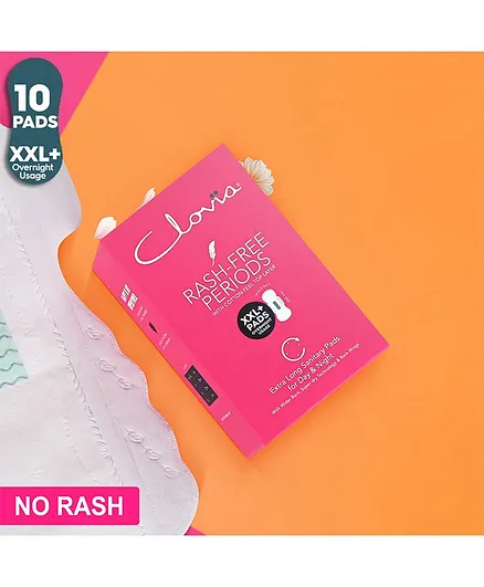 Clovia Rash Free Sanitary Pads XXL Size - 10 Pieces