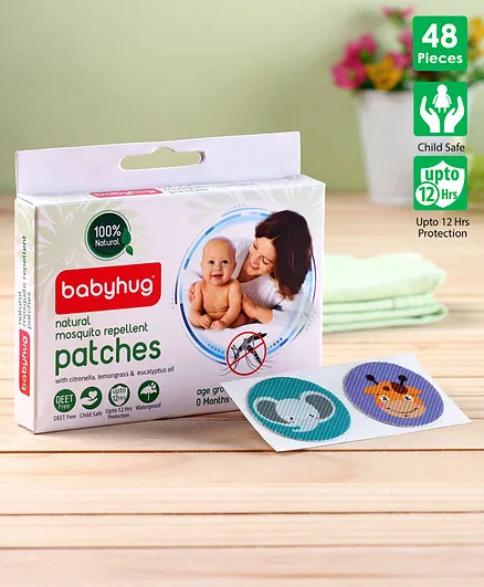 Babyhug Waterproof Natural Mosquito Repellent Patches - 48 Pieces
