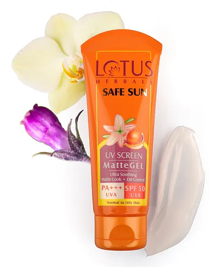 Lotus Herbal Safe Sun UV Screen Matte Gel PA+++ SPF 50 - 100 gm