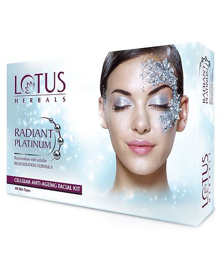 Lotus Herbal Radiant Platinum Cellular Anti-Ageing Facial Kit - White
