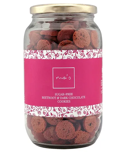 Mo's Bakery Sugar Free Beetroot & Dark Chocolate Cookies Jar - 400 gm