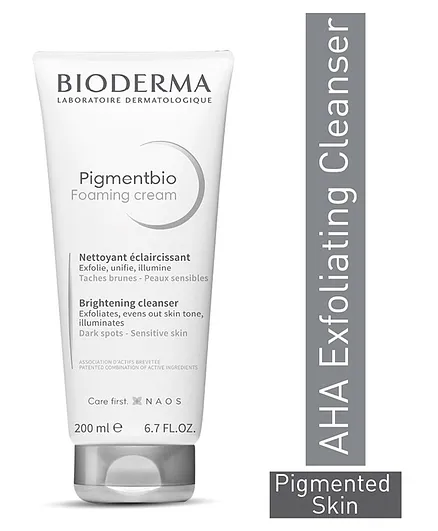 Bioderma Pigmentbio Foaming Cream Brightening Exfoliating Cleanser Face & Body Wash - 200 ml