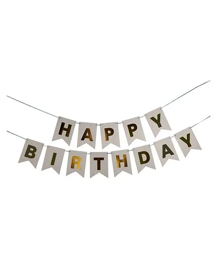 Happy Birthday Banner Online India Party Anthem Happy Birthday Banner Silver - Length 120 Cm Online In India,  Buy At Best Price From Firstcry.com - 8828125