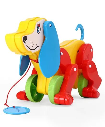 United Agencies Gear Pull Along Dog Toy - Multicolor