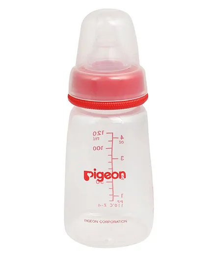 Pigeon Peristaltic Feeding Bottle Nipple Size Small Red - 120 ml 