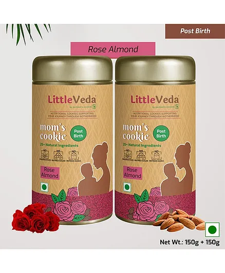 LittleVeda Rose Almond Pregnancy Cookies Pack of 2 - 150 grams each